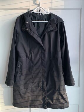 Patagonia Black Hooded Trench Coat